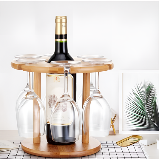 Beautiful Bamboo Wine Glass Drying Rack | Kitchen | NordicAbode.com