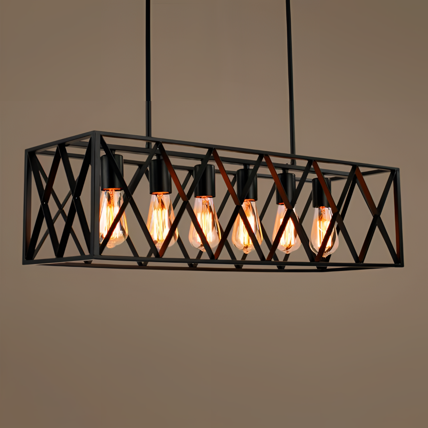 Orno Industrial Iron Chandelier - 6 Lights | Lighting | NordicAbode.com
