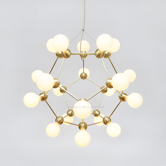 Alcor Molecular-inspired Gold Light Fixture | Lighting | NordicAbode.com