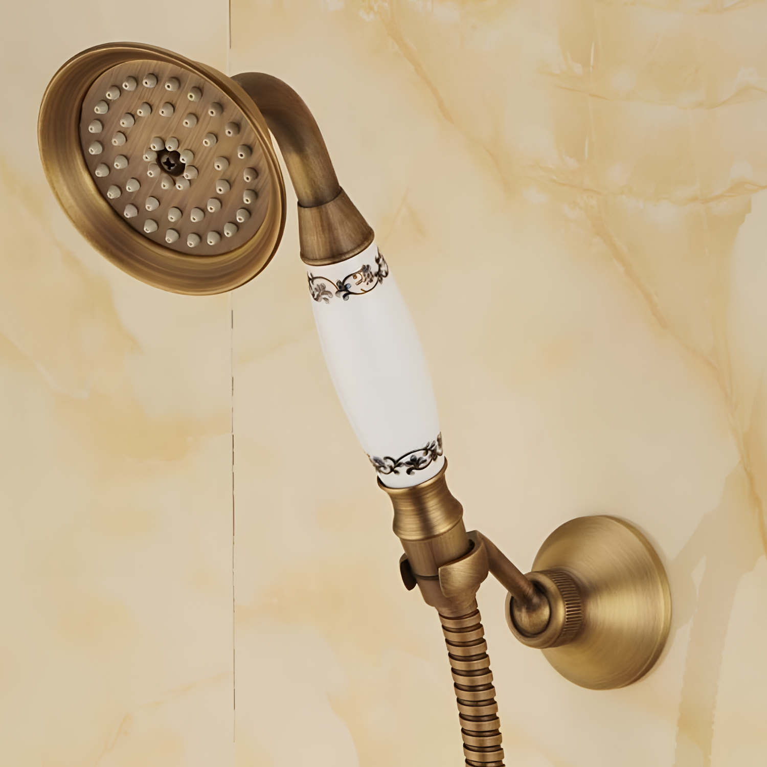 Dulcia Vintage Hand-Held Shower Head | Bathroom | NordicAbode.com