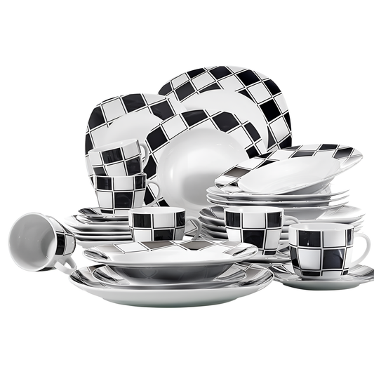 Nicole 30-Piece Ceramic Dinner Plate Set | Dinnerware | NordicAbode.com