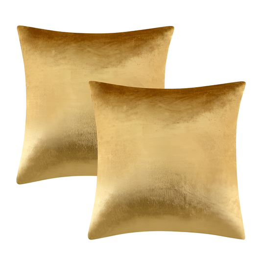 2 Gold Velvet Cushion Covers (2 Pack) | Cushions | NordicAbode.com