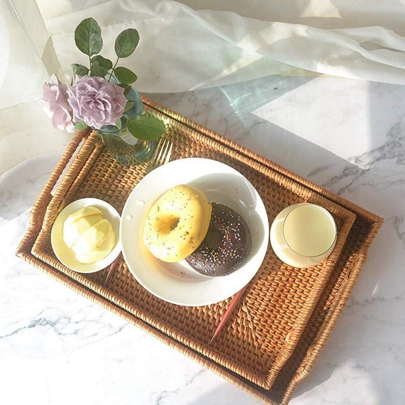 Rattan Square Woven Basket - Nordic Side - diningroom, kitchen