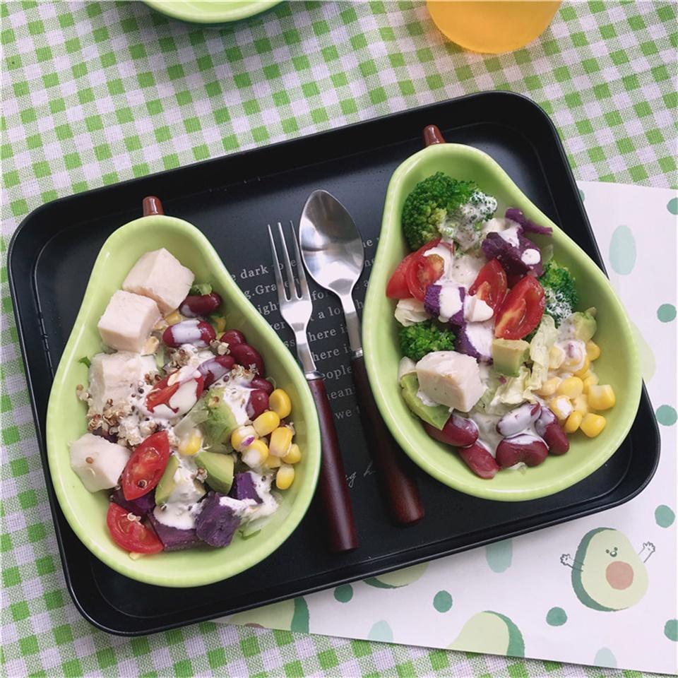 Milly - Glazed Colored Ceramic Avocado Plate - Nordic Side - 02-19, modern-pieces