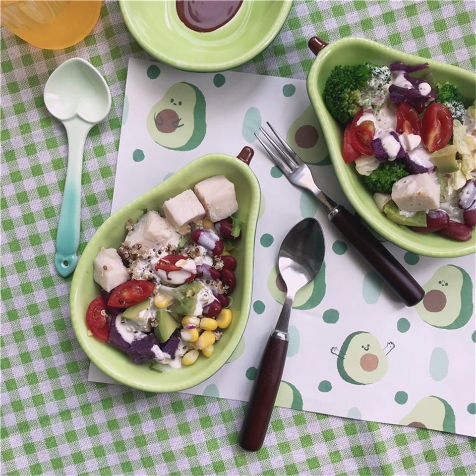 Milly - Glazed Colored Ceramic Avocado Plate - Nordic Side - 02-19, modern-pieces