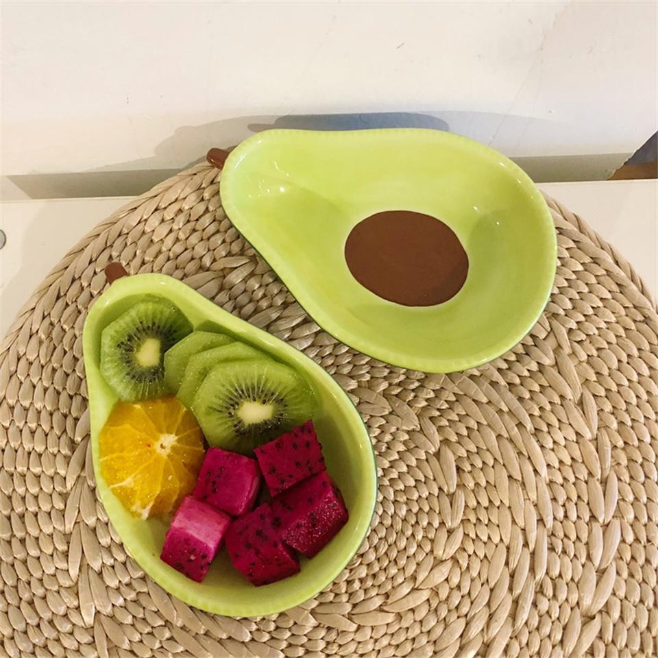Milly - Glazed Colored Ceramic Avocado Plate - Nordic Side - 02-19, modern-pieces