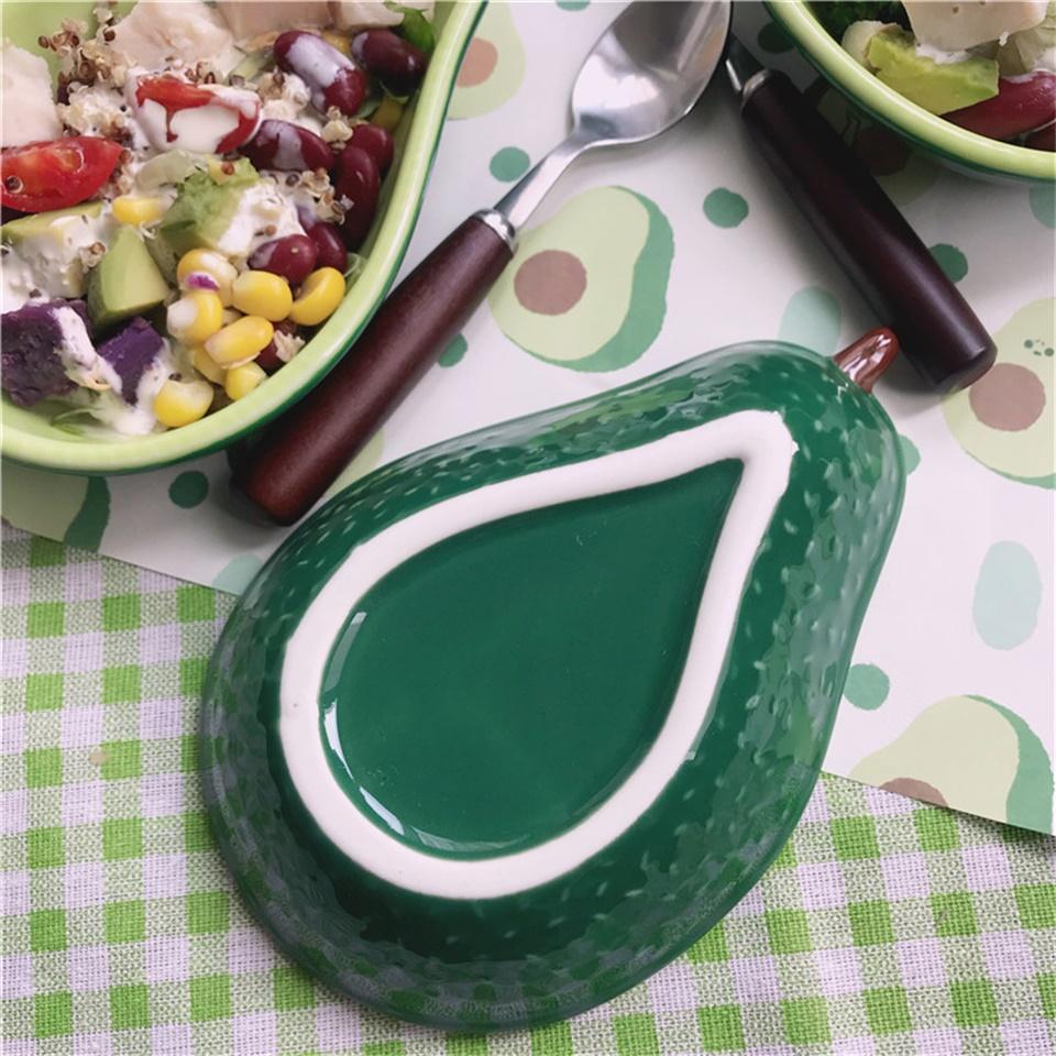 Milly - Glazed Colored Ceramic Avocado Plate - Nordic Side - 02-19, modern-pieces