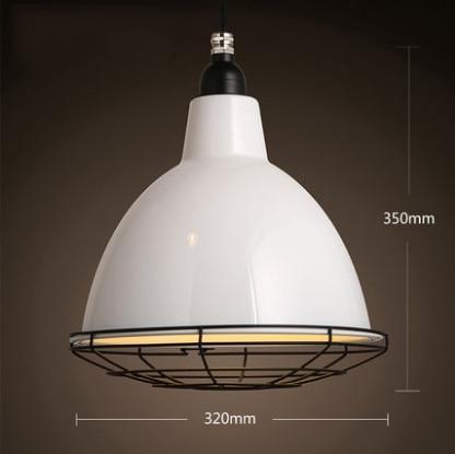 White Industrial Vintage Pendant Light - Nordic Side - 