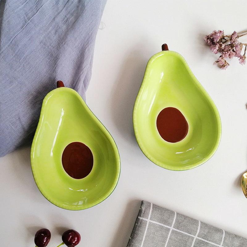 Milly - Glazed Colored Ceramic Avocado Plate - Nordic Side - 02-19, modern-pieces