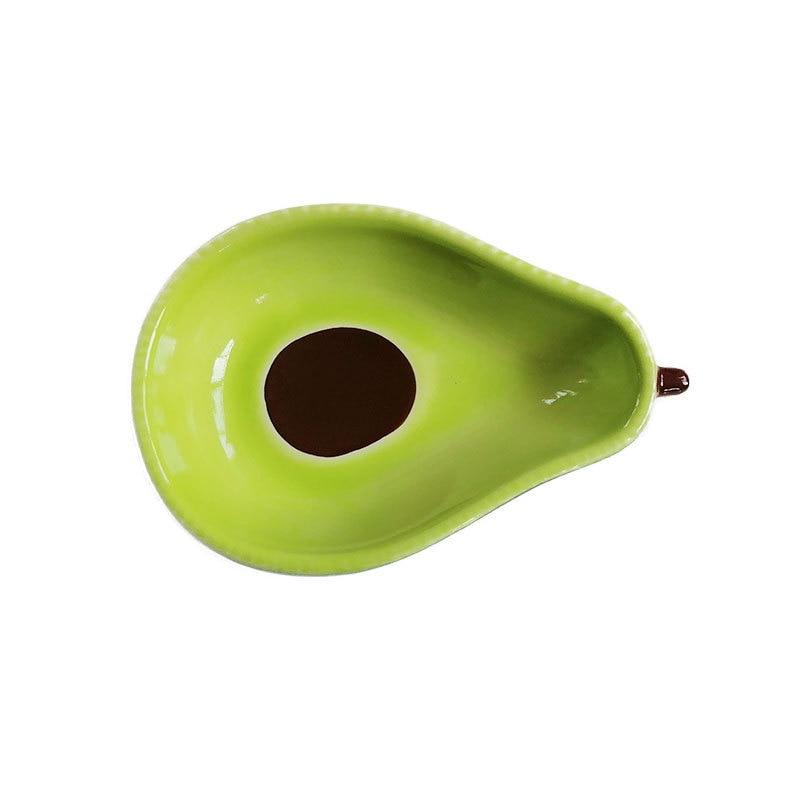 Milly - Glazed Colored Ceramic Avocado Plate - Nordic Side - 02-19, modern-pieces