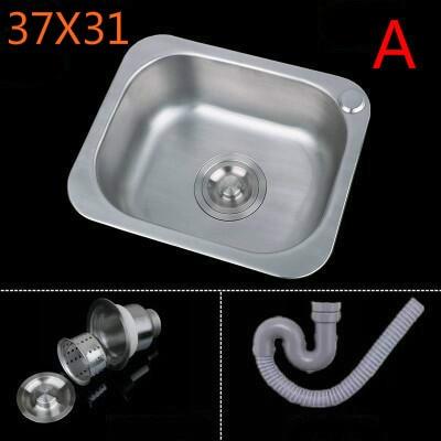 Matteo - Single Thick Stainless Steel Basin Kitchen Sink - Nordic Side - 03-18, modern-pieces