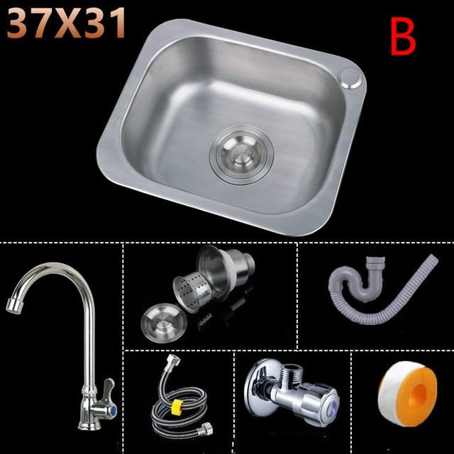 Matteo - Single Thick Stainless Steel Basin Kitchen Sink - Nordic Side - 03-18, modern-pieces