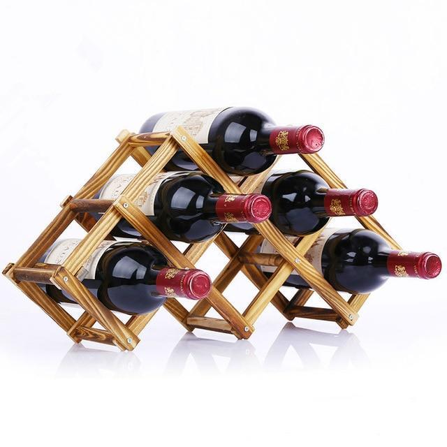 Foldable Wooden Wine Bottle Rack - Nordic Side - 