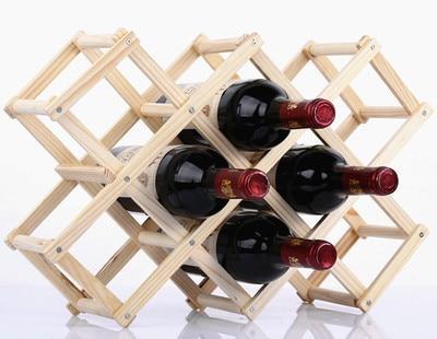 Foldable Wooden Wine Bottle Rack - Nordic Side - 